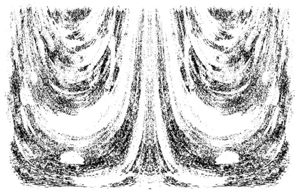 Grunge dikey olarak simetrik siyah beyaz doku. Tek renkli yıpranmış kaplama deseni. 