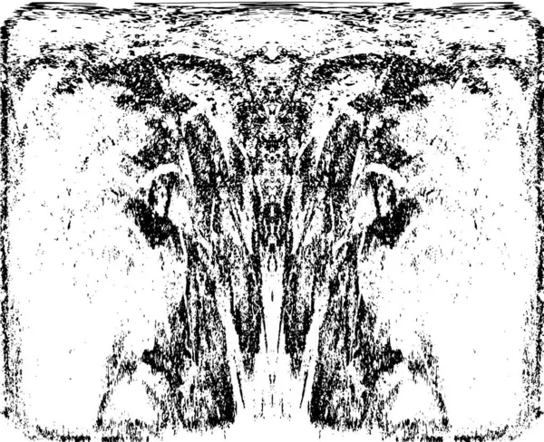 Grunge dikey olarak simetrik siyah beyaz doku. Tek renkli yıpranmış kaplama deseni. 