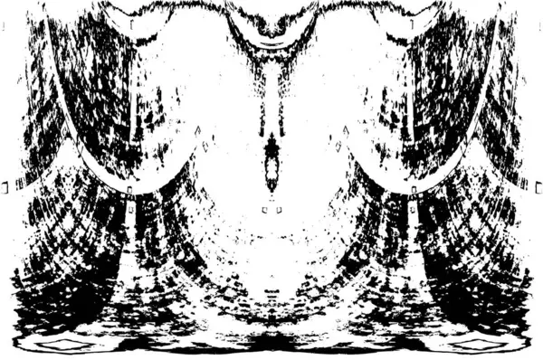 Grunge dikey olarak simetrik siyah beyaz doku. Tek renkli yıpranmış kaplama deseni. 