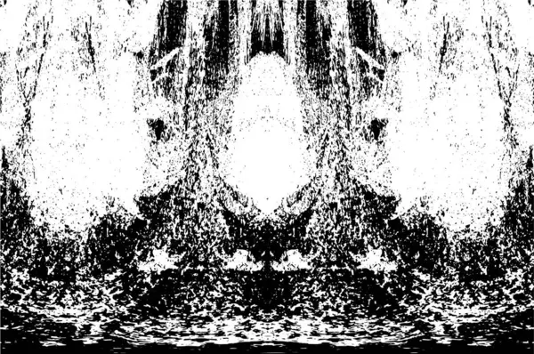 Grunge dikey olarak simetrik siyah beyaz doku. Tek renkli yıpranmış kaplama deseni. 