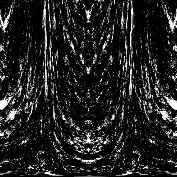 Grunge dikey olarak simetrik siyah beyaz doku. Tek renkli yıpranmış kaplama deseni. 