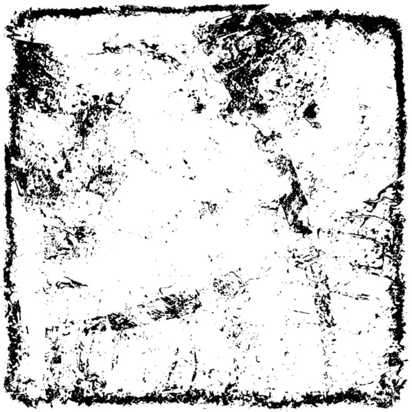 Grunge Siyah ve Beyaz Şehir Vektör Doku Şablonu. Çatlakların, lekelerin, çiplerin, çizgilerin koyu arkaplanı.