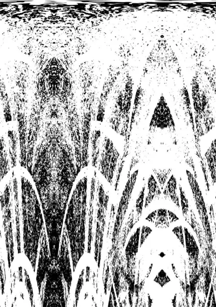 Grunge Siyah ve Beyaz Şehir Vektör Doku Şablonu. Çatlakların, lekelerin, çiplerin, çizgilerin koyu arkaplanı.