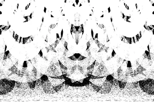 Grunge Siyah ve Beyaz Şehir Vektör Doku Şablonu. Çatlakların, lekelerin, çiplerin, çizgilerin koyu arkaplanı.