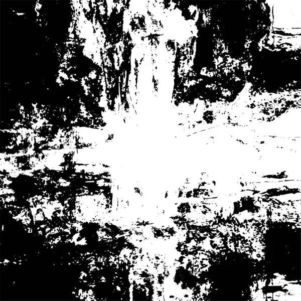 Grunge Siyah ve Beyaz Şehir Vektör Doku Şablonu. Çatlakların, lekelerin, çiplerin, çizgilerin koyu arkaplanı.