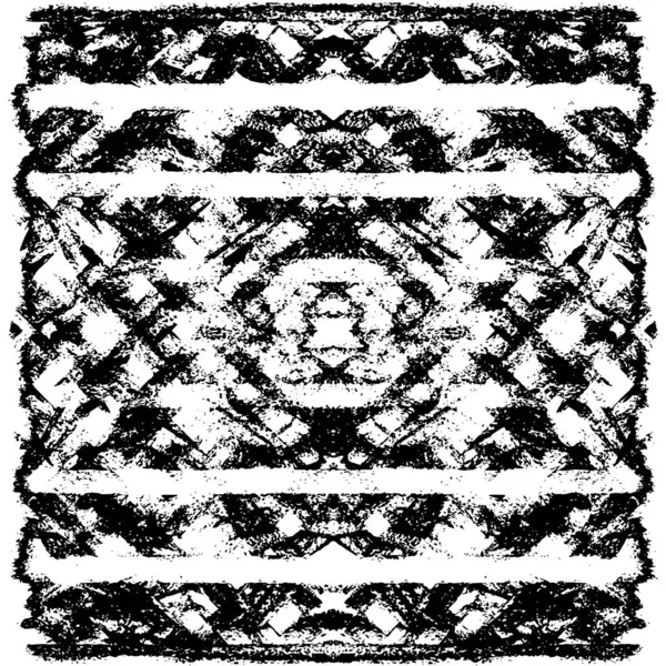 Grunge Siyah ve Beyaz Şehir Vektör Doku Şablonu. Çatlakların, lekelerin, çiplerin, çizgilerin koyu arkaplanı.