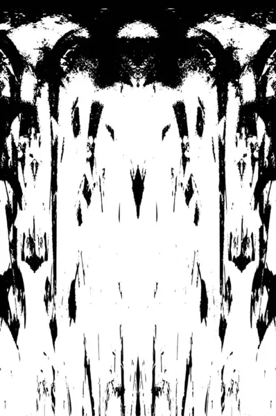 Grunge Siyah ve Beyaz Şehir Vektör Doku Şablonu. Çatlakların, lekelerin, çiplerin, çizgilerin koyu arkaplanı.