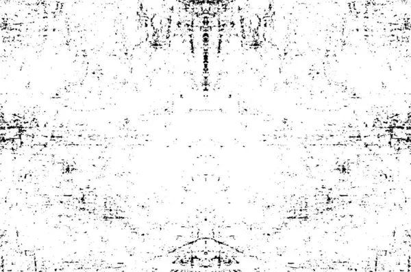 Grunge Siyah ve Beyaz Şehir Vektör Doku Şablonu. Çatlakların, lekelerin, çiplerin, çizgilerin koyu arkaplanı.