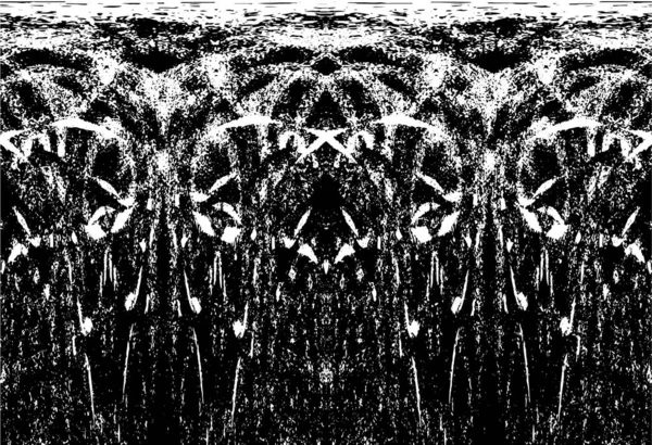 Grunge dikey olarak simetrik siyah beyaz doku. Tek renkli yıpranmış kaplama deseni. 
