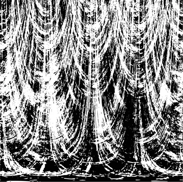 Grunge Siyah ve Beyaz Şehir Vektör Doku Şablonu. Çatlakların, lekelerin, çiplerin, çizgilerin koyu arkaplanı.