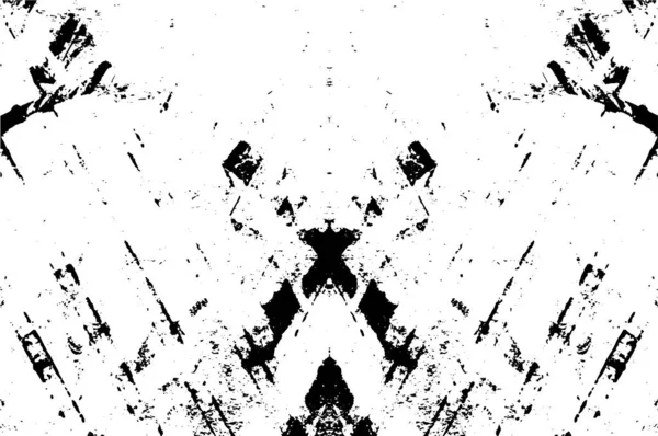 Grunge Siyah ve Beyaz Şehir Vektör Doku Şablonu. Çatlakların, lekelerin, çiplerin, çizgilerin koyu arkaplanı.