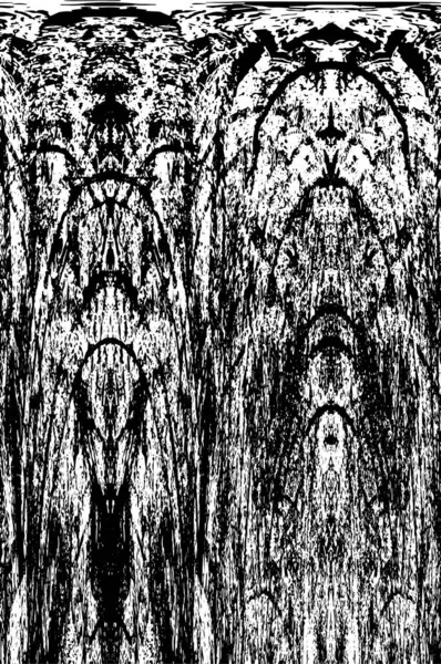 Grunge Siyah ve Beyaz Şehir Vektör Doku Şablonu. Çatlakların, lekelerin, çiplerin, çizgilerin koyu arkaplanı.