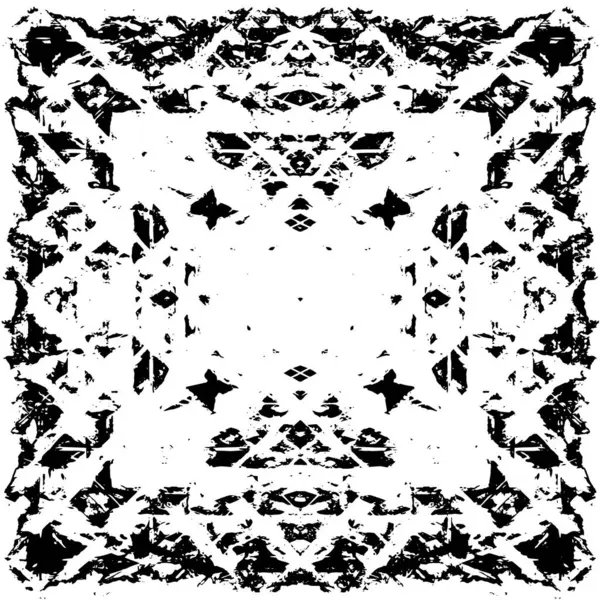 Grunge Siyah ve Beyaz Şehir Vektör Doku Şablonu. Çatlakların, lekelerin, çiplerin, çizgilerin koyu arkaplanı.