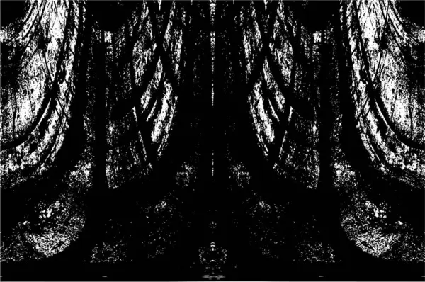 Grunge Siyah ve Beyaz Şehir Vektör Doku Şablonu. Çatlakların, lekelerin, çiplerin, çizgilerin koyu arkaplanı.