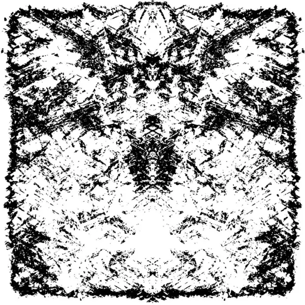 Grunge Siyah ve Beyaz Şehir Vektör Doku Şablonu. Çatlakların, lekelerin, çiplerin, çizgilerin koyu arkaplanı.