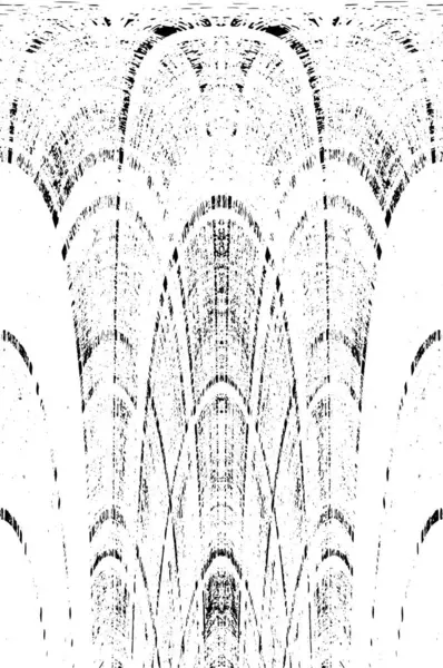 Grunge Siyah ve Beyaz Şehir Vektör Doku Şablonu. Çatlakların, lekelerin, çiplerin, çizgilerin koyu arkaplanı.