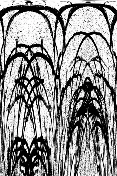 Grunge Siyah ve Beyaz Şehir Vektör Doku Şablonu. Çatlakların, lekelerin, çiplerin, çizgilerin koyu arkaplanı.