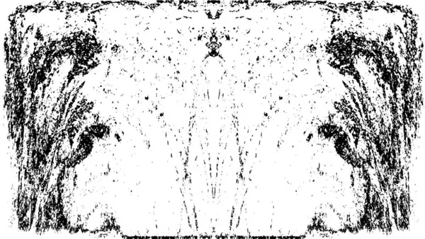 Grunge Siyah ve Beyaz Şehir Vektör Doku Şablonu. Çatlakların, lekelerin, çiplerin, çizgilerin koyu arkaplanı.