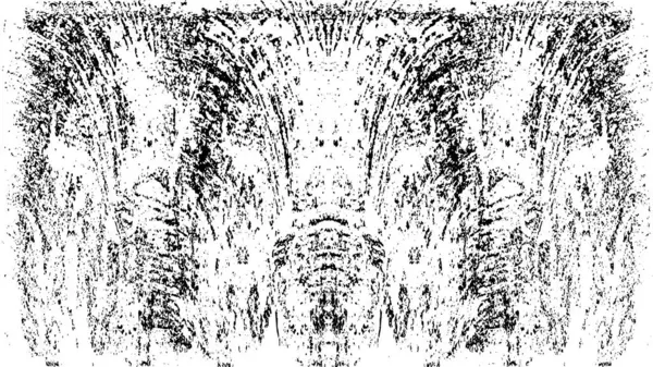 Grunge Siyah ve Beyaz Şehir Vektör Doku Şablonu. Çatlakların, lekelerin, çiplerin, çizgilerin koyu arkaplanı.