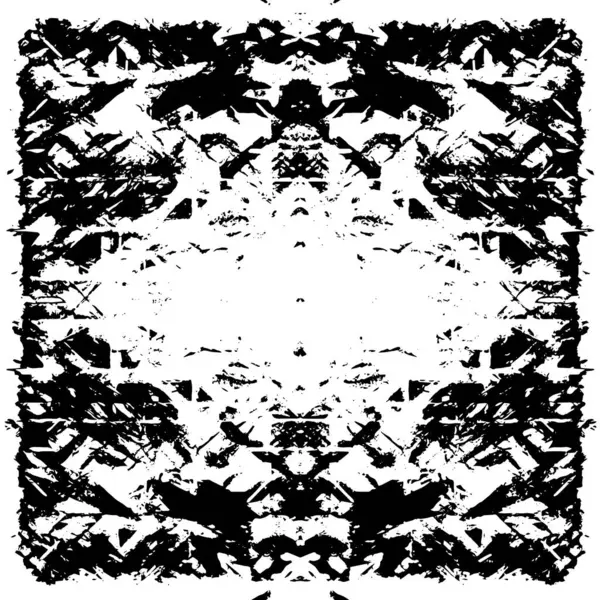 Grunge Siyah ve Beyaz Şehir Vektör Doku Şablonu. Çatlakların, lekelerin, çiplerin, çizgilerin koyu arkaplanı.