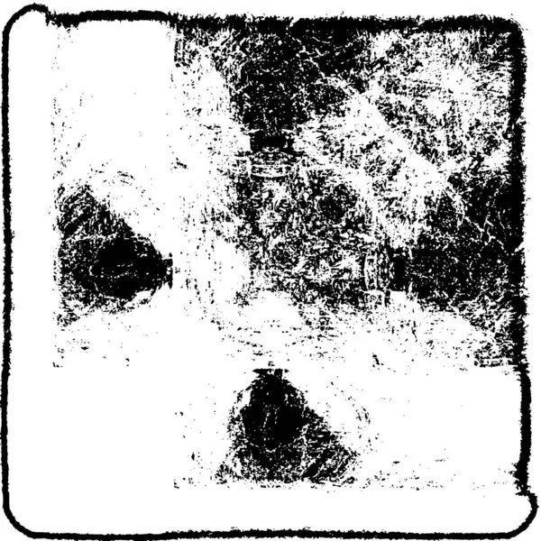 Grunge Siyah ve Beyaz Şehir Vektör Doku Şablonu. Çatlakların, lekelerin, çiplerin, çizgilerin koyu arkaplanı.
