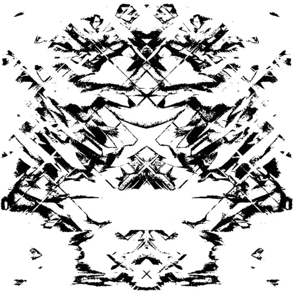 Grunge Siyah ve Beyaz Şehir Vektör Doku Şablonu. Çatlakların, lekelerin, çiplerin, çizgilerin koyu arkaplanı.