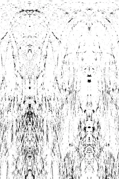 Grunge Siyah ve Beyaz Şehir Vektör Doku Şablonu. Çatlakların, lekelerin, çiplerin, çizgilerin koyu arkaplanı.