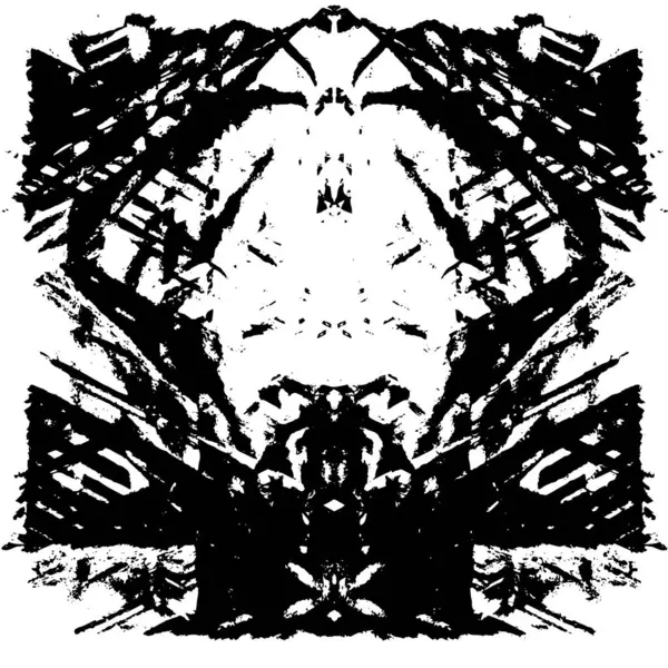 Grunge Siyah ve Beyaz Şehir Vektör Doku Şablonu. Çatlakların, lekelerin, çiplerin, çizgilerin koyu arkaplanı.