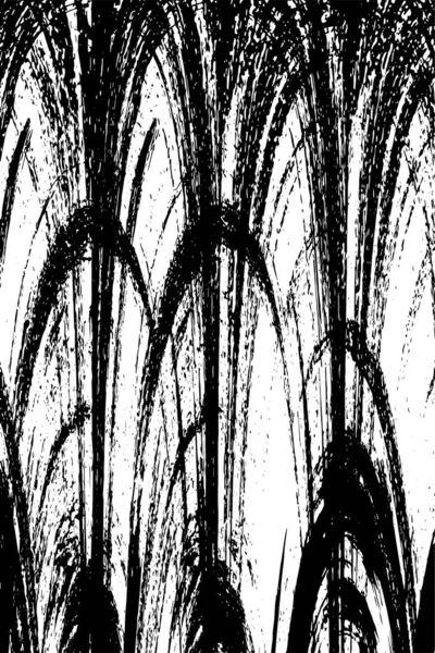 Grunge Siyah ve Beyaz Şehir Vektör Doku Şablonu. Çatlakların, lekelerin, çiplerin, çizgilerin koyu arkaplanı.