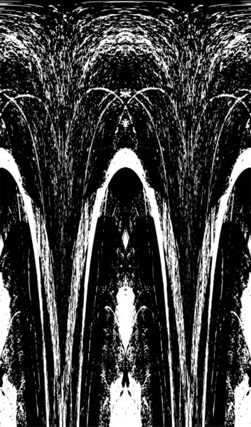 Grunge Siyah ve Beyaz Şehir Vektör Doku Şablonu. Çatlakların, lekelerin, çiplerin, çizgilerin koyu arkaplanı.