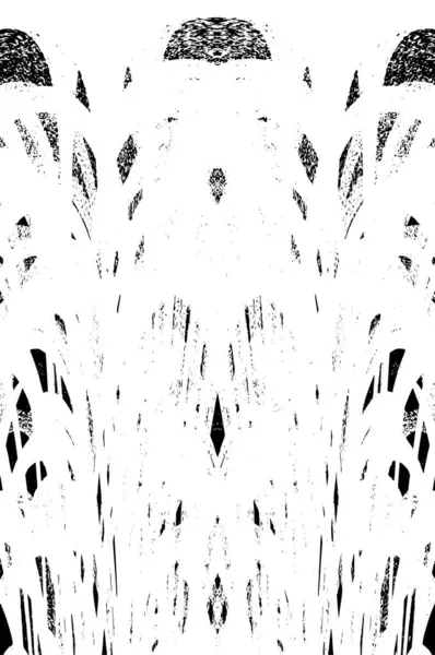 Grunge dikey olarak simetrik siyah beyaz doku. Tek renkli yıpranmış kaplama deseni. 