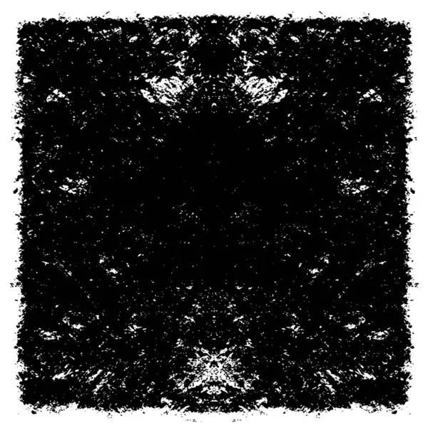 Grunge Siyah ve Beyaz Şehir Vektör Doku Şablonu. Çatlakların, lekelerin, çiplerin, çizgilerin koyu arkaplanı.