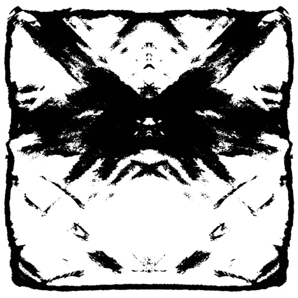 Grunge Siyah ve Beyaz Şehir Vektör Doku Şablonu. Çatlakların, lekelerin, çiplerin, çizgilerin koyu arkaplanı.