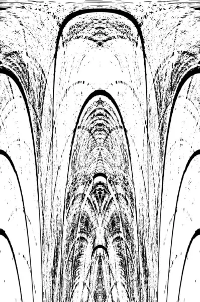 Grunge Siyah ve Beyaz Şehir Vektör Doku Şablonu. Çatlakların, lekelerin, çiplerin, çizgilerin koyu arkaplanı.