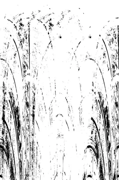 Grunge Siyah ve Beyaz Şehir Vektör Doku Şablonu. Çatlakların, lekelerin, çiplerin, çizgilerin koyu arkaplanı.