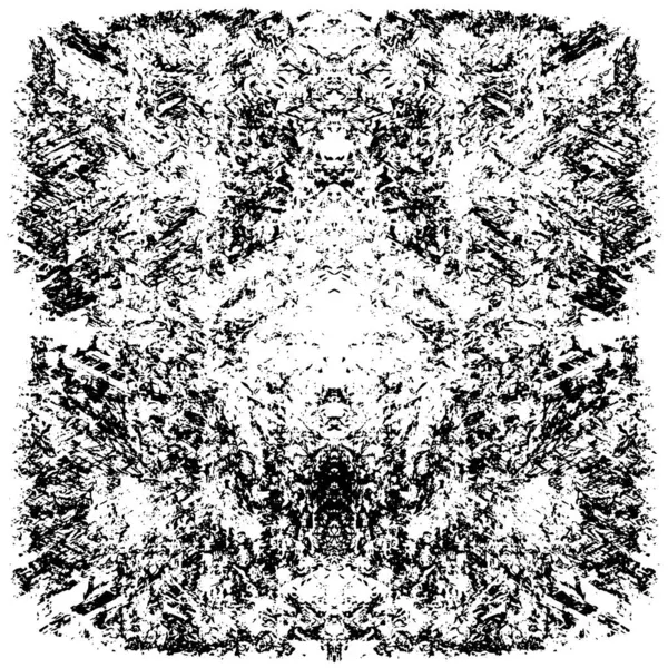 Grunge Siyah ve Beyaz Şehir Vektör Doku Şablonu. Çatlakların, lekelerin, çiplerin, çizgilerin koyu arkaplanı.