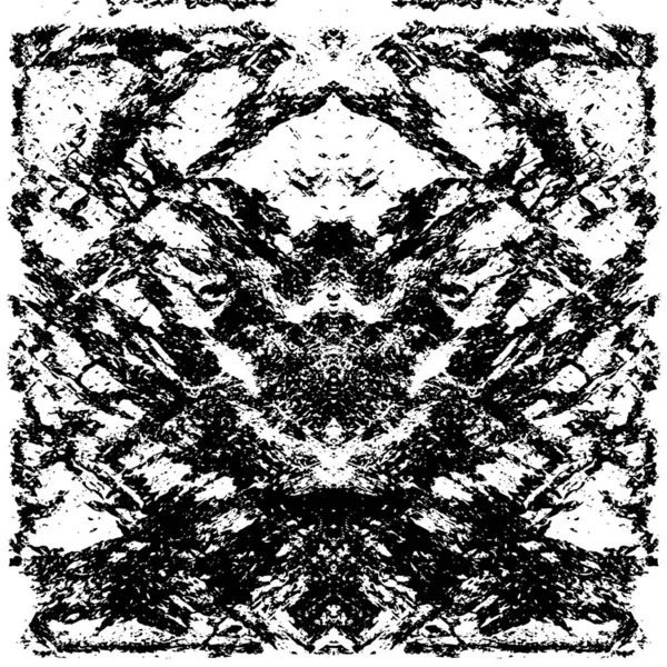 Grunge Siyah ve Beyaz Şehir Vektör Doku Şablonu. Çatlakların, lekelerin, çiplerin, çizgilerin koyu arkaplanı.