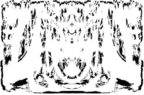 Grunge Siyah ve Beyaz Şehir Vektör Doku Şablonu. Çatlakların, lekelerin, çiplerin, çizgilerin koyu arkaplanı.