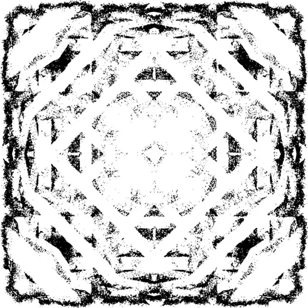 Grunge Siyah ve Beyaz Şehir Vektör Doku Şablonu. Çatlakların, lekelerin, çiplerin, çizgilerin koyu arkaplanı.