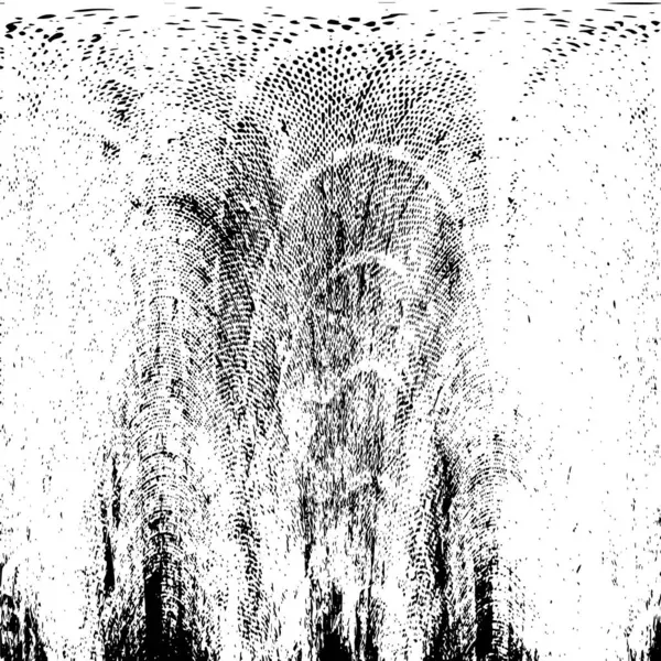 Grunge Siyah ve Beyaz Şehir Vektör Doku Şablonu. Çatlakların, lekelerin, çiplerin, çizgilerin koyu arkaplanı.