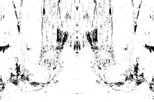 Grunge Siyah ve Beyaz Şehir Vektör Doku Şablonu. Çatlakların, lekelerin, çiplerin, çizgilerin koyu arkaplanı.