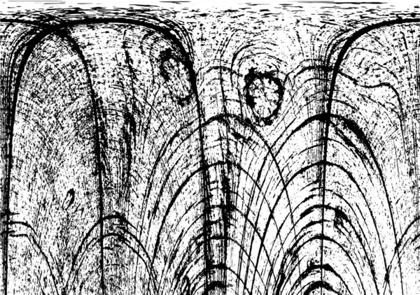 Grunge Siyah ve Beyaz Şehir Vektör Doku Şablonu. Çatlakların, lekelerin, çiplerin, çizgilerin koyu arkaplanı.