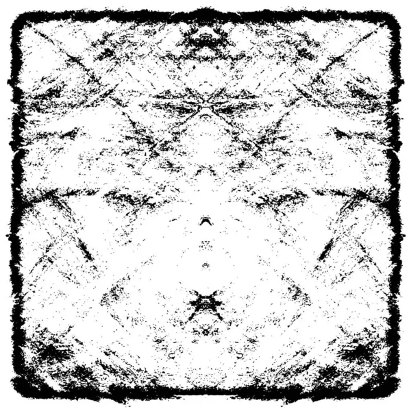 Grunge Siyah ve Beyaz Şehir Vektör Doku Şablonu. Çatlakların, lekelerin, çiplerin, çizgilerin koyu arkaplanı.