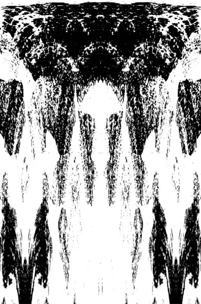 Grunge Siyah ve Beyaz Şehir Vektör Doku Şablonu. Çatlakların, lekelerin, çiplerin, çizgilerin koyu arkaplanı.