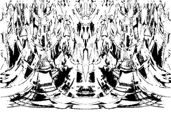 Grunge dikey olarak simetrik siyah beyaz doku. Tek renkli yıpranmış kaplama deseni. 