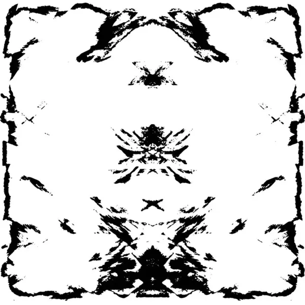 Grunge Siyah ve Beyaz Şehir Vektör Doku Şablonu. Çatlakların, lekelerin, çiplerin, çizgilerin koyu arkaplanı.