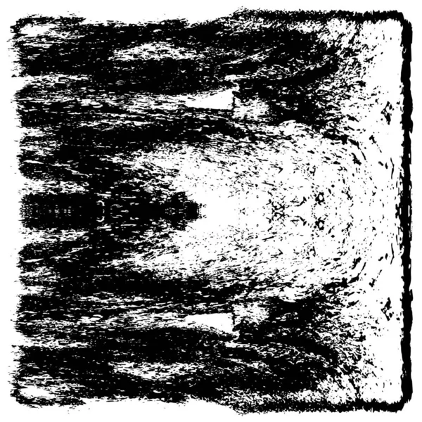 Grunge üst üste biniyor. Soyut siyah-beyaz vektör arkaplanı. Çatlak, leke ve noktalarda kirli desenli tek renkli klasik yüzey. Karanlık korku tarzında eski bir duvar.