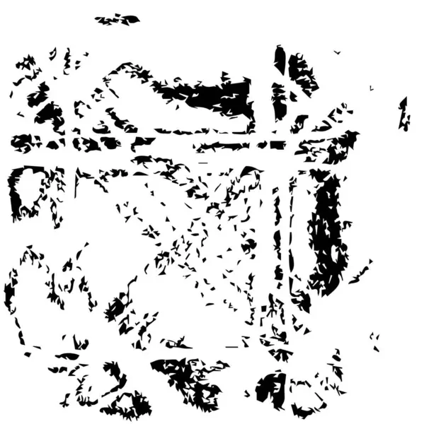 Grunge üst üste biniyor. Soyut siyah-beyaz vektör arkaplanı. Çatlak, leke ve noktalarda kirli desenli tek renkli klasik yüzey. Karanlık korku tarzında eski bir duvar.