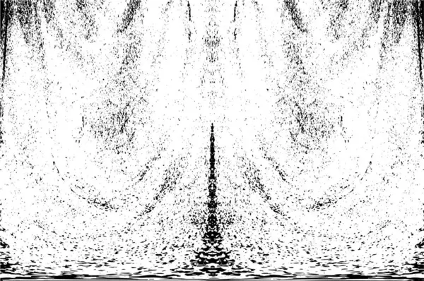 Grunge üst üste biniyor. Soyut siyah-beyaz vektör arkaplanı. Çatlak, leke ve noktalarda kirli desenli tek renkli klasik yüzey. Karanlık korku tarzında eski bir duvar.