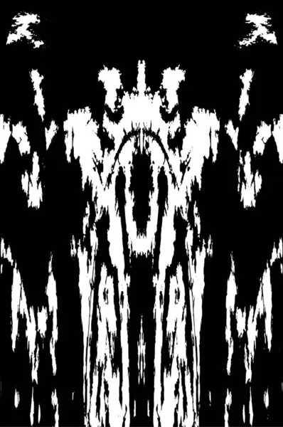 Grunge üst üste biniyor. Soyut siyah-beyaz vektör arkaplanı. Çatlak, leke ve noktalarda kirli desenli tek renkli klasik yüzey. Karanlık korku tarzında eski bir duvar.